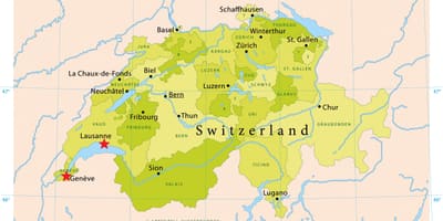 Peta danau jenewa switzerland