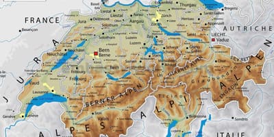 Switzerland geografi peta