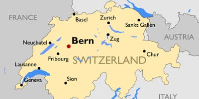 Peta pelancong peta bandar di switzerland