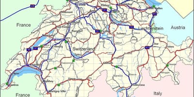 Peta gunung switzerland